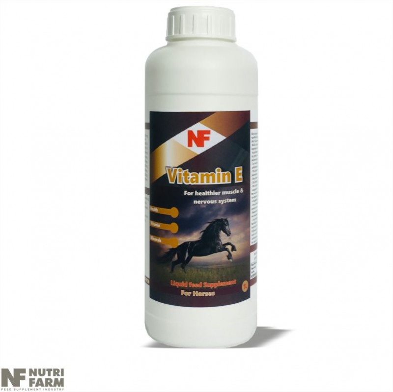 VITAMIN E<br>LIQUID FEED SUPPLEMENT<br>Healthier muscle & nervous system